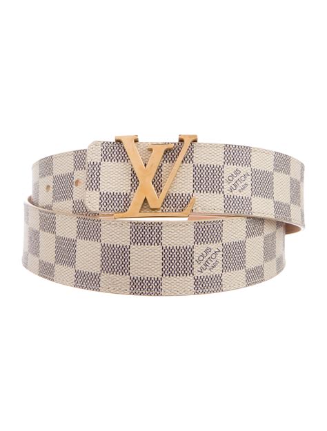 louis vuitton white azur damier belt with gold buckle|Damier LV 40mm Reversible Belt .